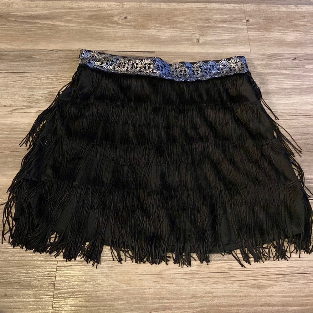 Black flapper girl skirt